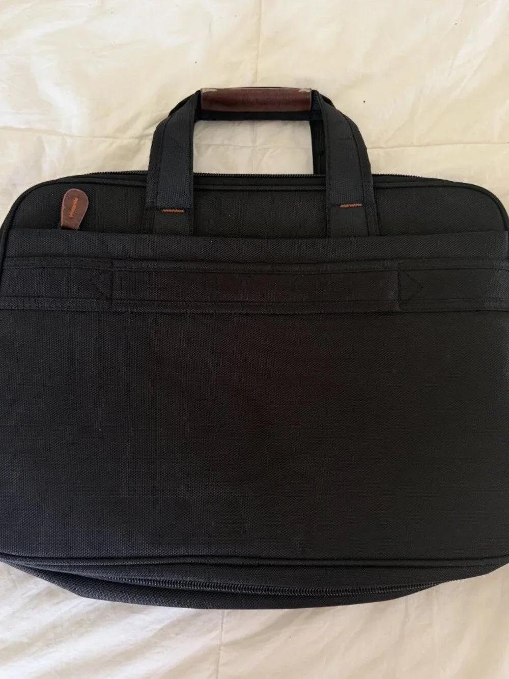 NWT Minerva Black Laptop Briefcase Travel Bag Computer Shoulder Strap